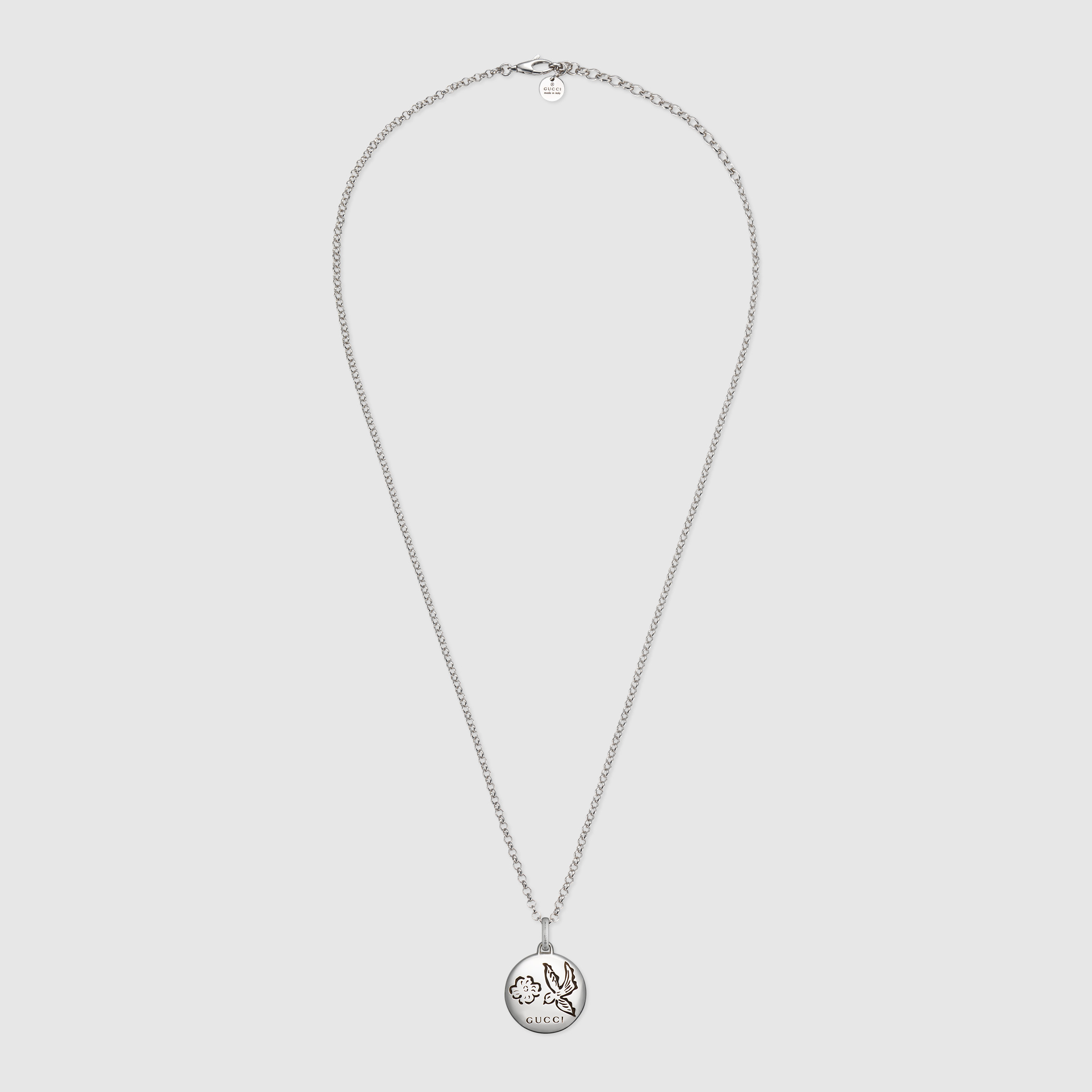 Gucci Blind For Love Necklace In Silver in Sterling Silver 